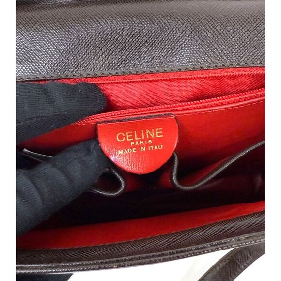 CELINE Brown Triope Top Handle Bag A-A17395 - Picture 7 of 11